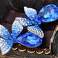Swarovski Crystal Sapphire Blue Colored Ombre Butterfly Brooch Pin