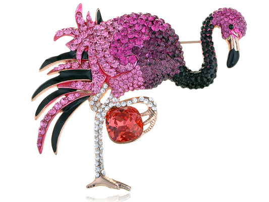 Fuchsia Rose Element Flamingo Pin Brooch