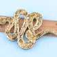 Silver Ombre Topaz Colored Slithering Jungle Snake Animal Brooch Pin