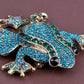 Blue Green Frog Finding Some Love Joy Blast Dance Hall Party Celebrate Brooch
