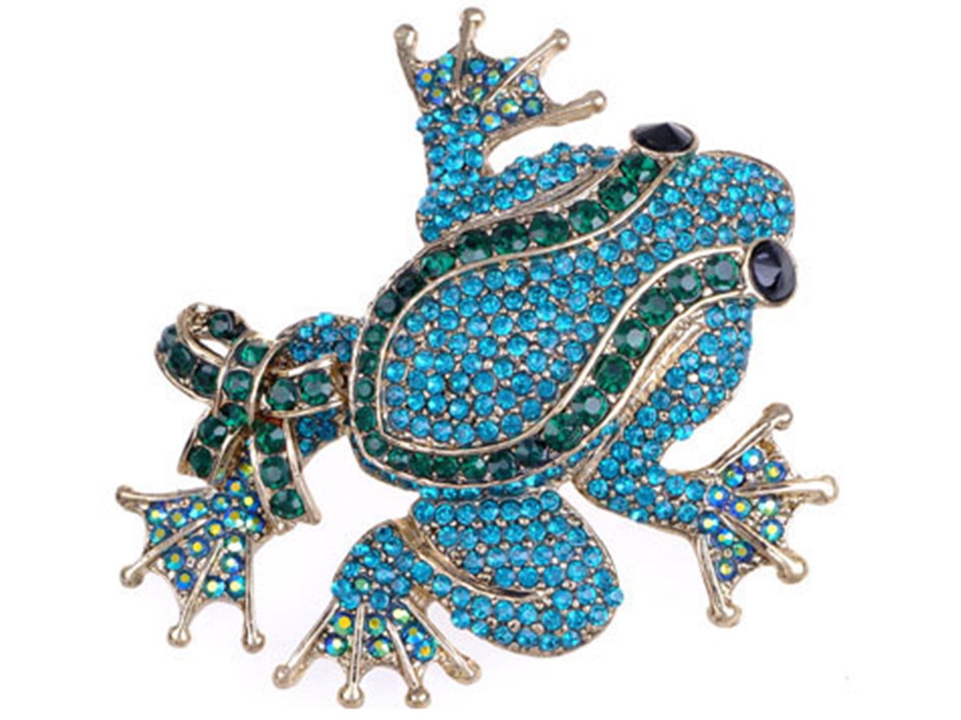Blue Green Frog Finding Some Love Joy Blast Dance Hall Party Celebrate Brooch