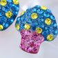 Swarovski Crystal Toadstool Cartoon Sapphire Yellow 925 Mushroom Ag Earrings