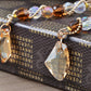 Swarovski Crystal Element Gold Topaz Colored Beads Spiral Dangle Drop Fish Hook Earrings