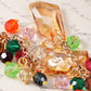 Swarovski Crystal Element Gold Multicolored Colorful Stacked Beads Gems Dangle Earrings
