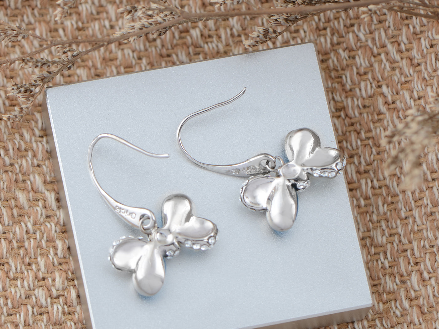 Swarovski Crystal Butterfly Dangle Earrings
