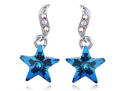 Capri Blue Shooting Sea Star Element Earrings