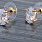 Swarovski Crystal Element Gold Basic Colored Oval Stud Earrings