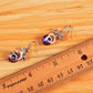 Swarovski Crystal Element Silver Purple Bow Ribbon Fish Hook Dangle Earrings