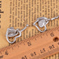 Swarovski Crystal Element Silver Love Heart Dangle Earrings
