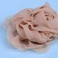 Beige Tan Chiffon Romantic Floral Flower Rose Alligator Hair Clip