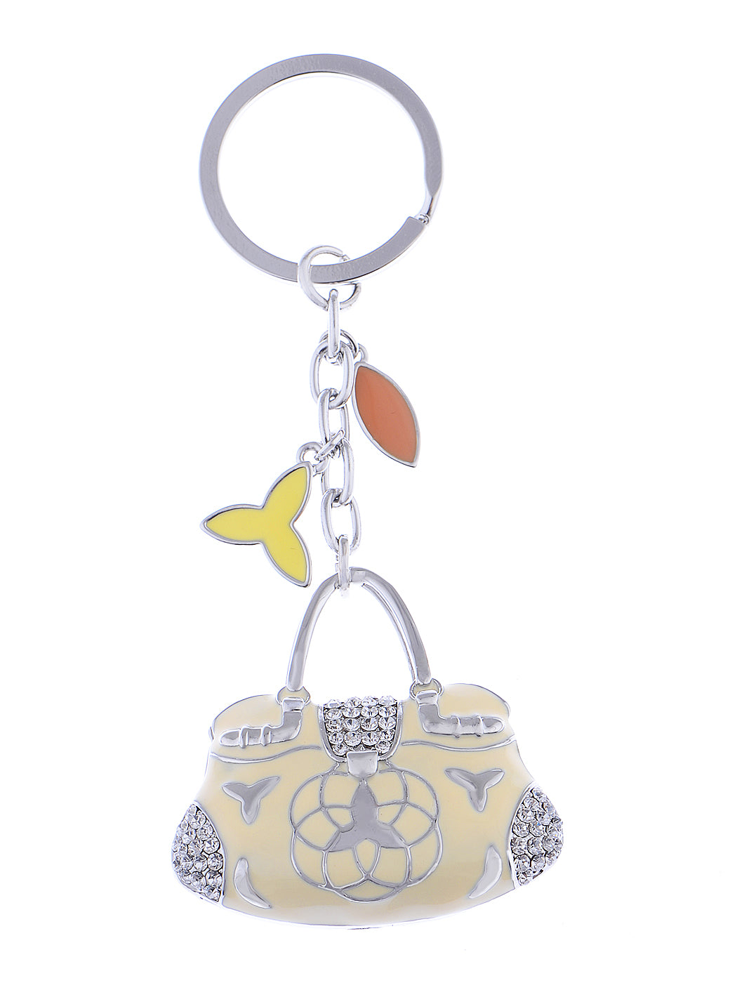 Enamel Sky Blue Ladies Designer Handbag Keychain