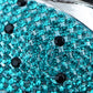 Swarovski Crystal Fuchsia Aqua Colored Spotted Ladybug Insect Swarovsky Keychain