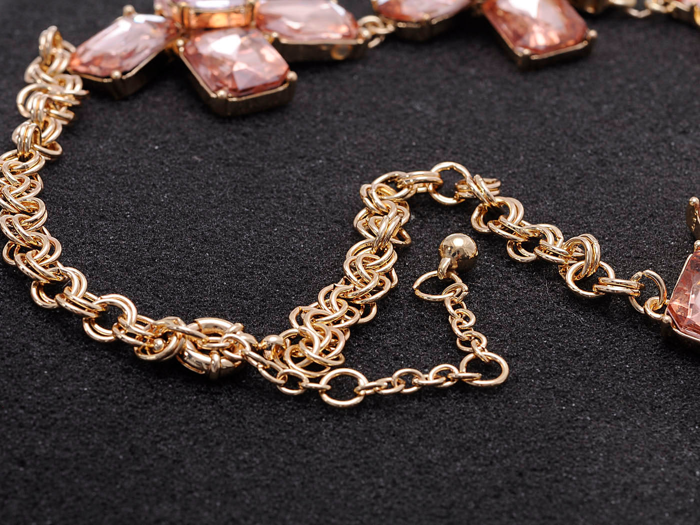 Amber Clustered Chain Necklace