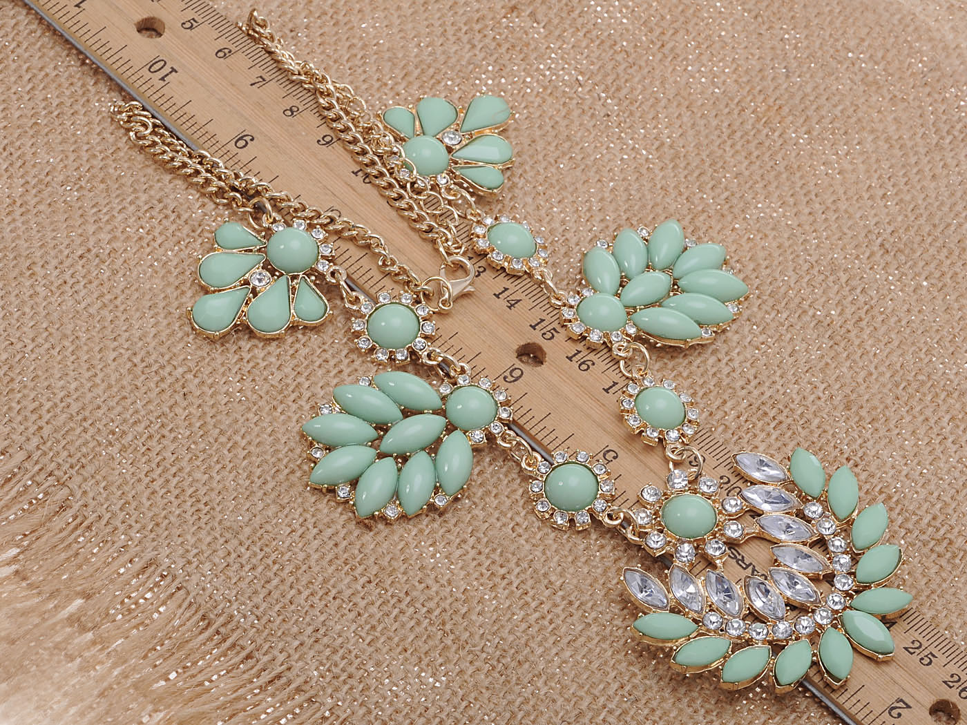 Turquoise Beaded Tribal Bib Necklace