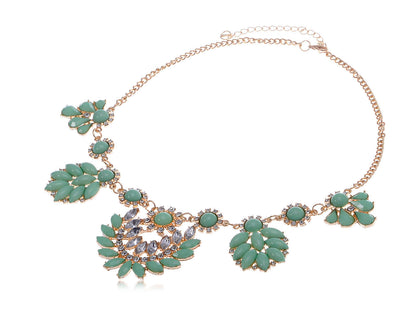 Turquoise Beaded Tribal Bib Necklace