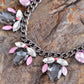 Mouse Gray Pink Chain Necklace