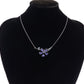 Swarovski Crystal Amethyst Colored Floral Flower Pendant Necklace