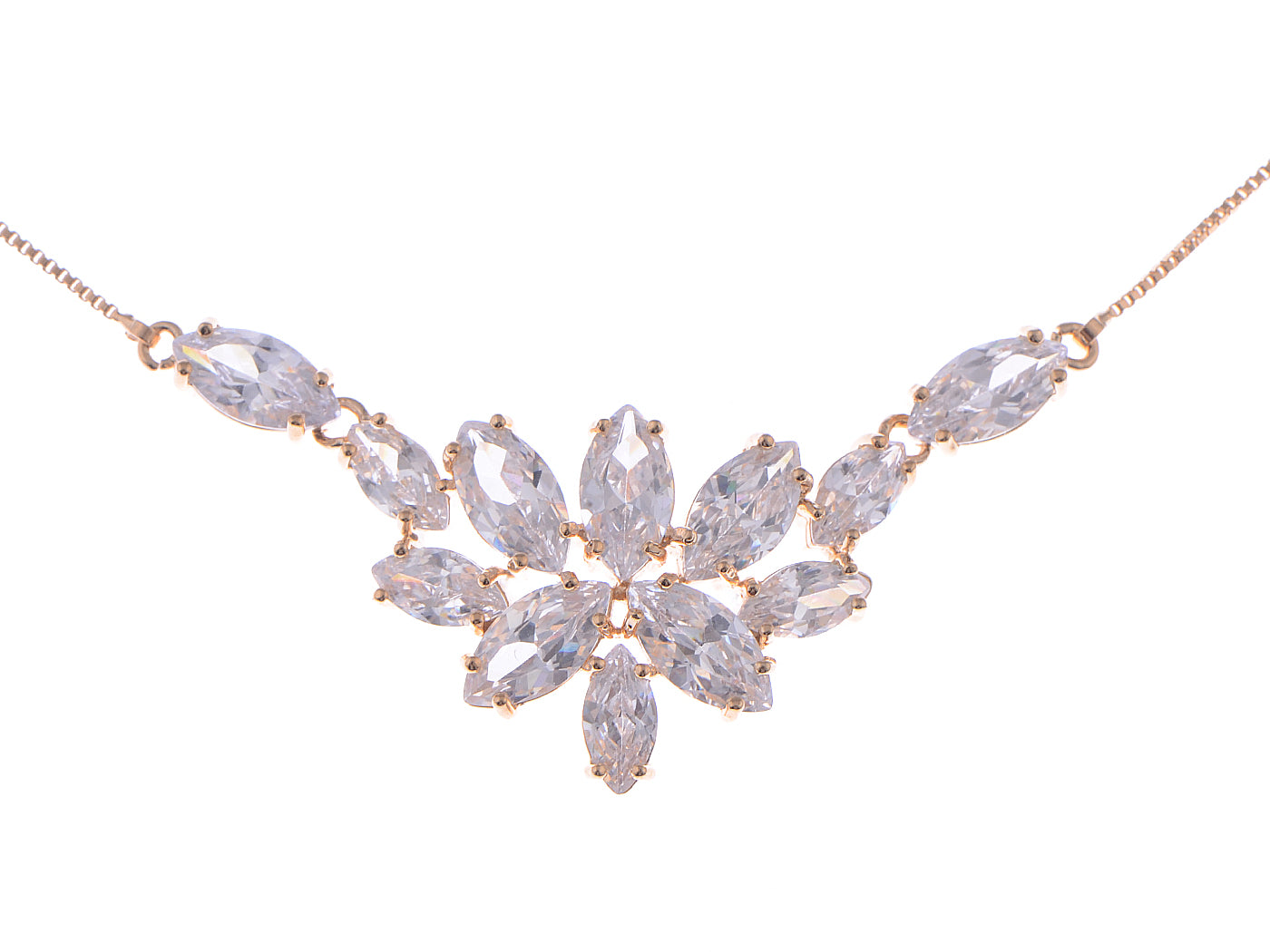Swarovski Crystal Lily Flower Snowflake Pendant Necklace
