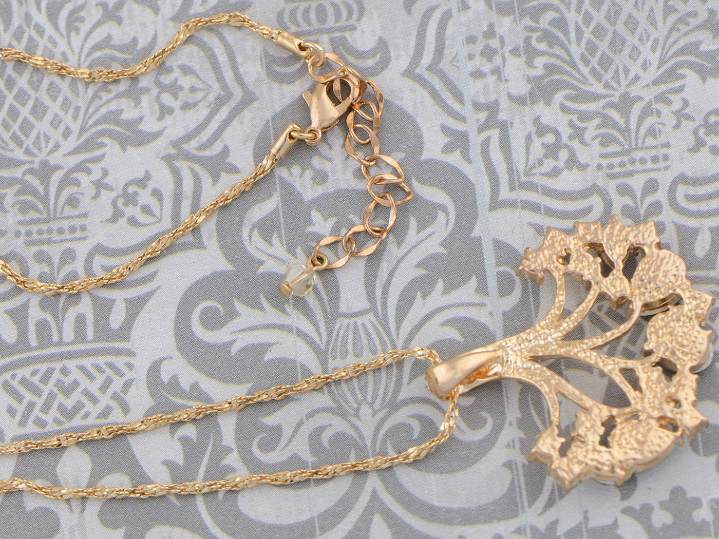 Swarovski Crystal Magical Grandfather Oak Tree Root Pendant Necklace