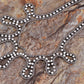 Antique Gun Squiggle Amoeba Crest Necklace