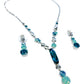 Swarovski crystals Dangle Earring Necklace Jewelry Set