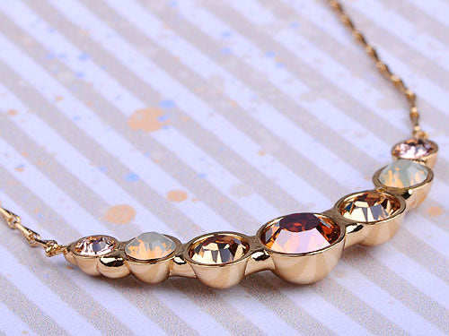 Topaz Opal Spotlight Orbs Petite Jewelry Necklace