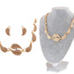 Swarovski Crystal Chain Leaves Autumn Necklace Earring Set