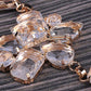 Triple Strand Ice Cube Iceberg Faceted Gem Necklace