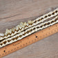 Cream Satin Ribbon Gold Link Milky Glass Bead Choker Necklace