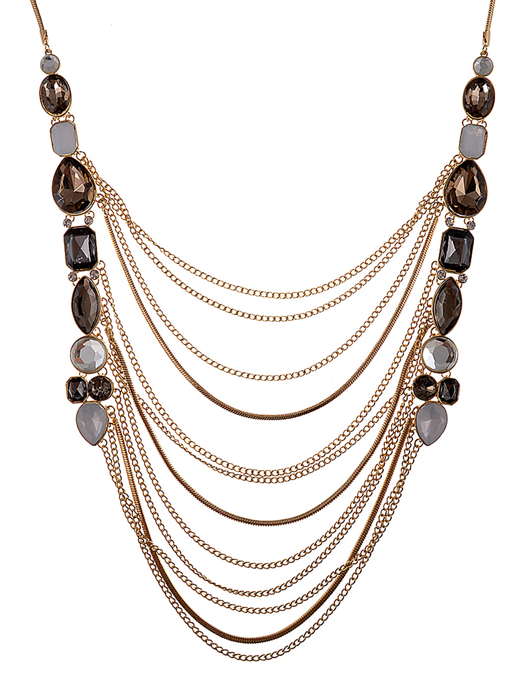 Cascade Layer Necklace Smoke Trend Necklace