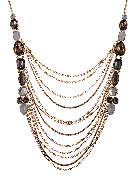 Cascade Layer Necklace Smoke Trend Necklace