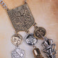 Medieval Heraldic Knight Coat Of Arms Shield Eagle Drop Tassel Necklace