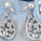 Pearl Element Teardrop Dangle Earring Necklace Set