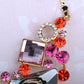 Swarovski Crystal Rose Element Abstract Jewel Earring Necklace Set