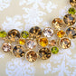 Swarovski Crystal Multicolored Colorful Bib Necklace Stud Earring Set