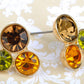 Swarovski Crystal Multicolored Colorful Bib Necklace Stud Earring Set