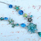 Element Enamel Flower Jewel Earring Necklace Set