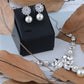 Swarovski Crystal Pearlescent Element Single Flower Earring Necklace Set
