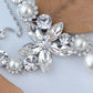 Swarovski Crystal Pearlescent Element Single Flower Earring Necklace Set