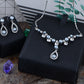 Swarovski Crystal Pearl Element Bridal Earring Necklace Set