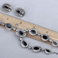 Swarovski Crystal Antique Black Bead Victorian Necklace Earrings Set
