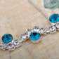 Swarovski Crystal Aqua Indicolite Blueberry Vineyard Earring Necklace Set