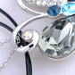 Swarovski Crystal Sapphire Asymmetrical Butterfly Element Necklace