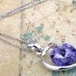 Swarovski Crystal Violet Sapphire Perfect Circles Element Earring Necklace Set
