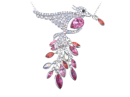 Swarovski Crystal Sparrow Necklace Rhinestone Bird Pendant