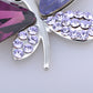 Swarovski Crystal Amethyst Triangular Asymmetrical Butterfly Element Necklace