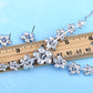 Swarovski Crystal Lighter Sapphire Flower Daisy Element Earring Necklace Set