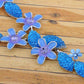 Swarovski Crystal Sapphire Ocean Floral Garden Element Earring Necklace Set