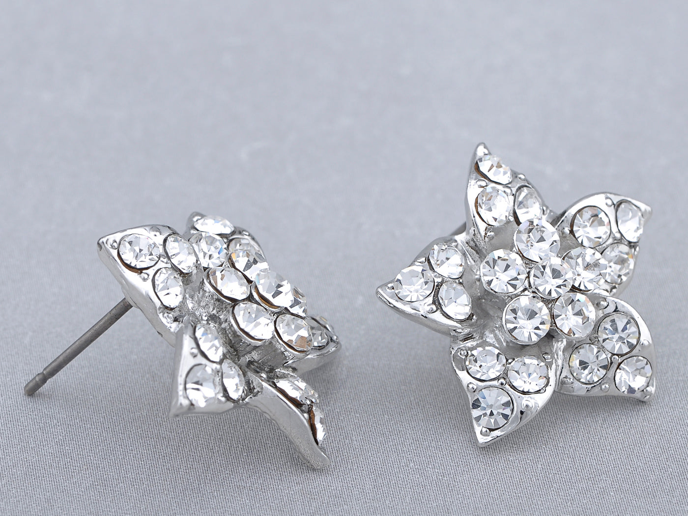 Swarovski Crystal Sharp Petal Pearl Element Earring Necklace Set