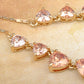 Fire Opal Lovely Heart Collection Element Earring Necklace Set